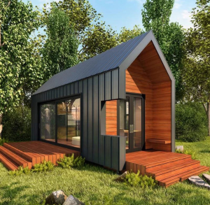Tiny shell home exterior - features of a tiny house